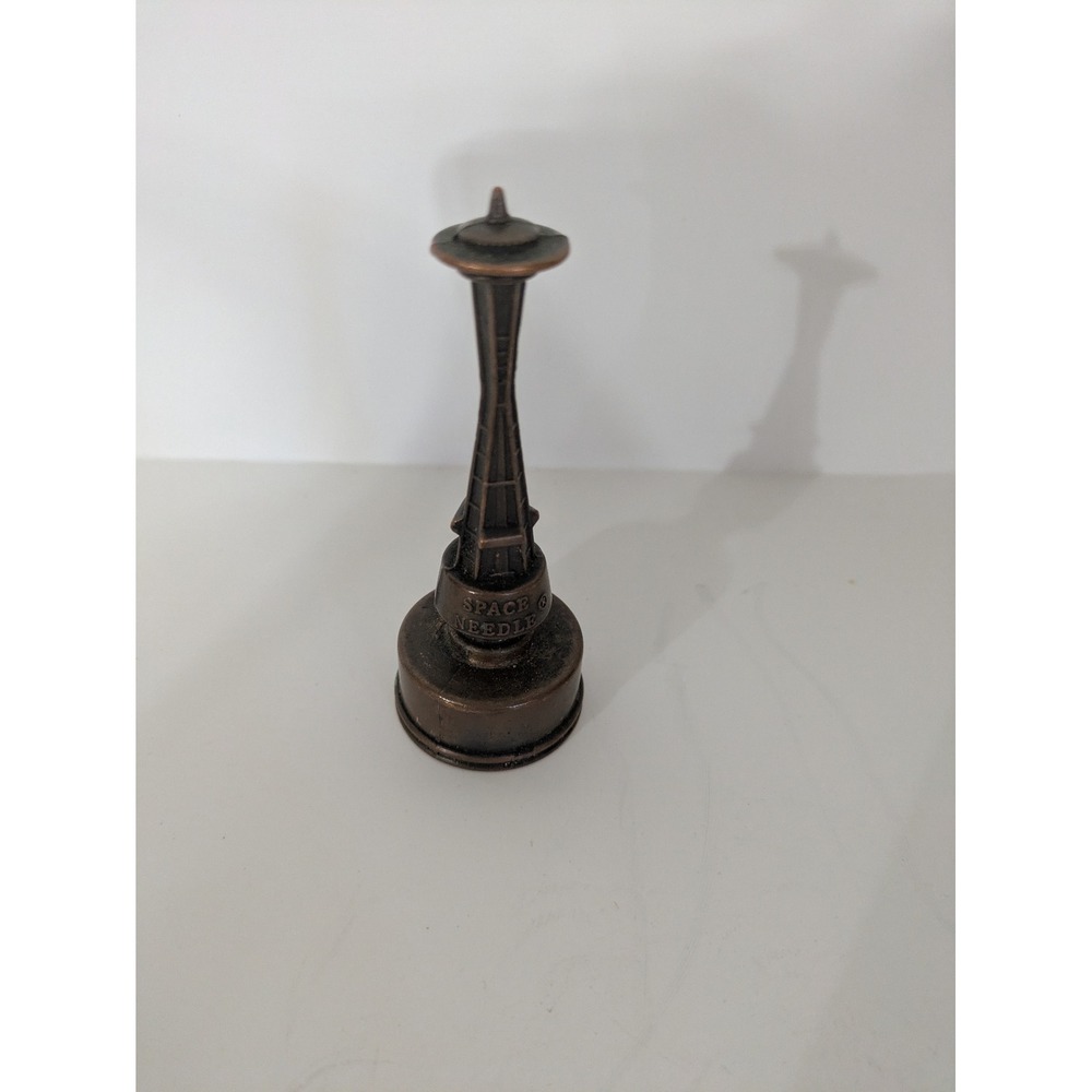 Vintage Seattle Space Needle Die Cast Metal Pencil Sharpener Copper Souvenir